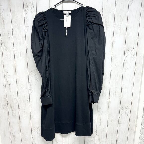 Cos Dress Women Size Small Puff Balloon Sleeve Mini Solid Sweater Long Sleeve - Picture 1 of 6